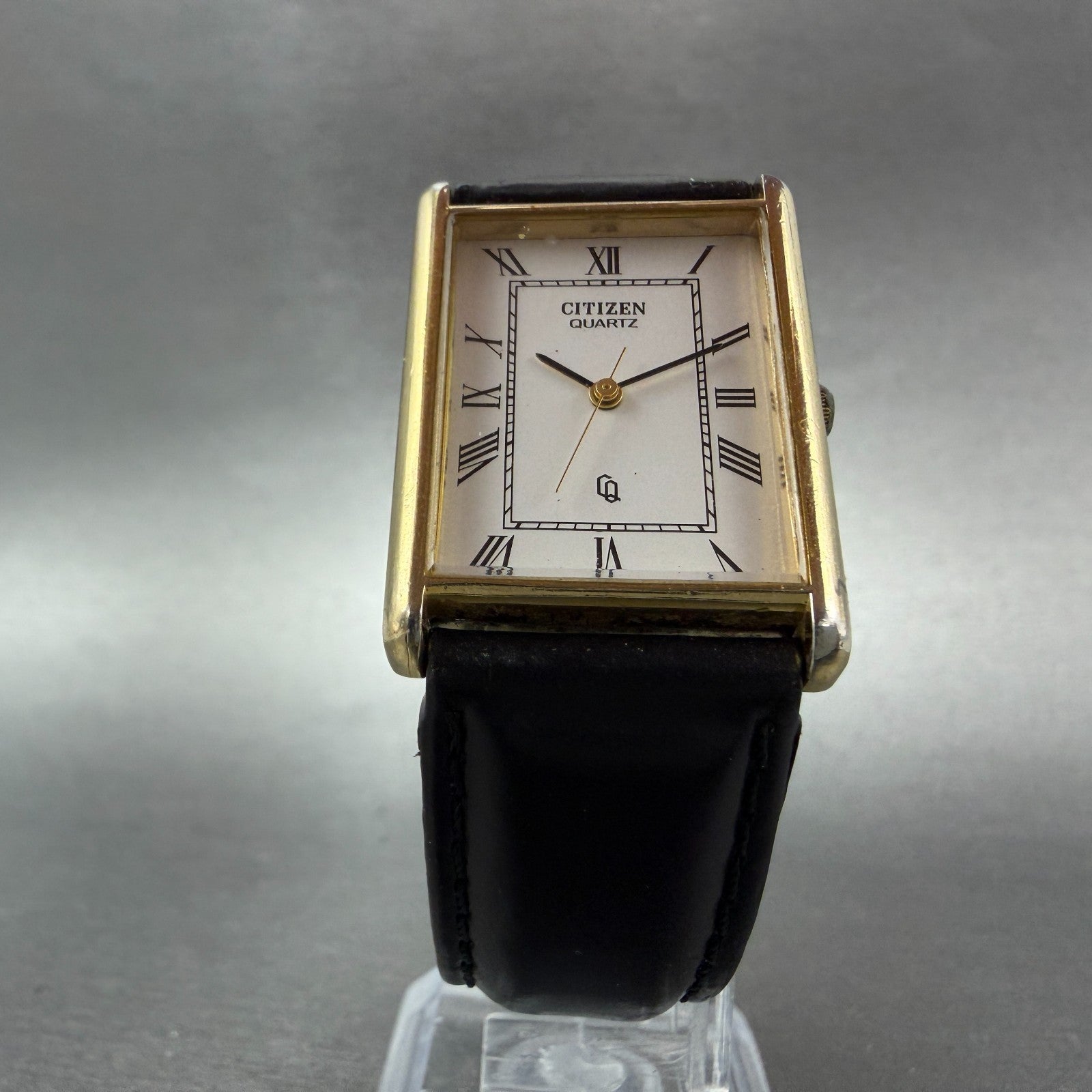 Citizen CQ Tank Watch Men 24mm White Dial Gold Tone Rectangle 6031-S24744 PARTS6