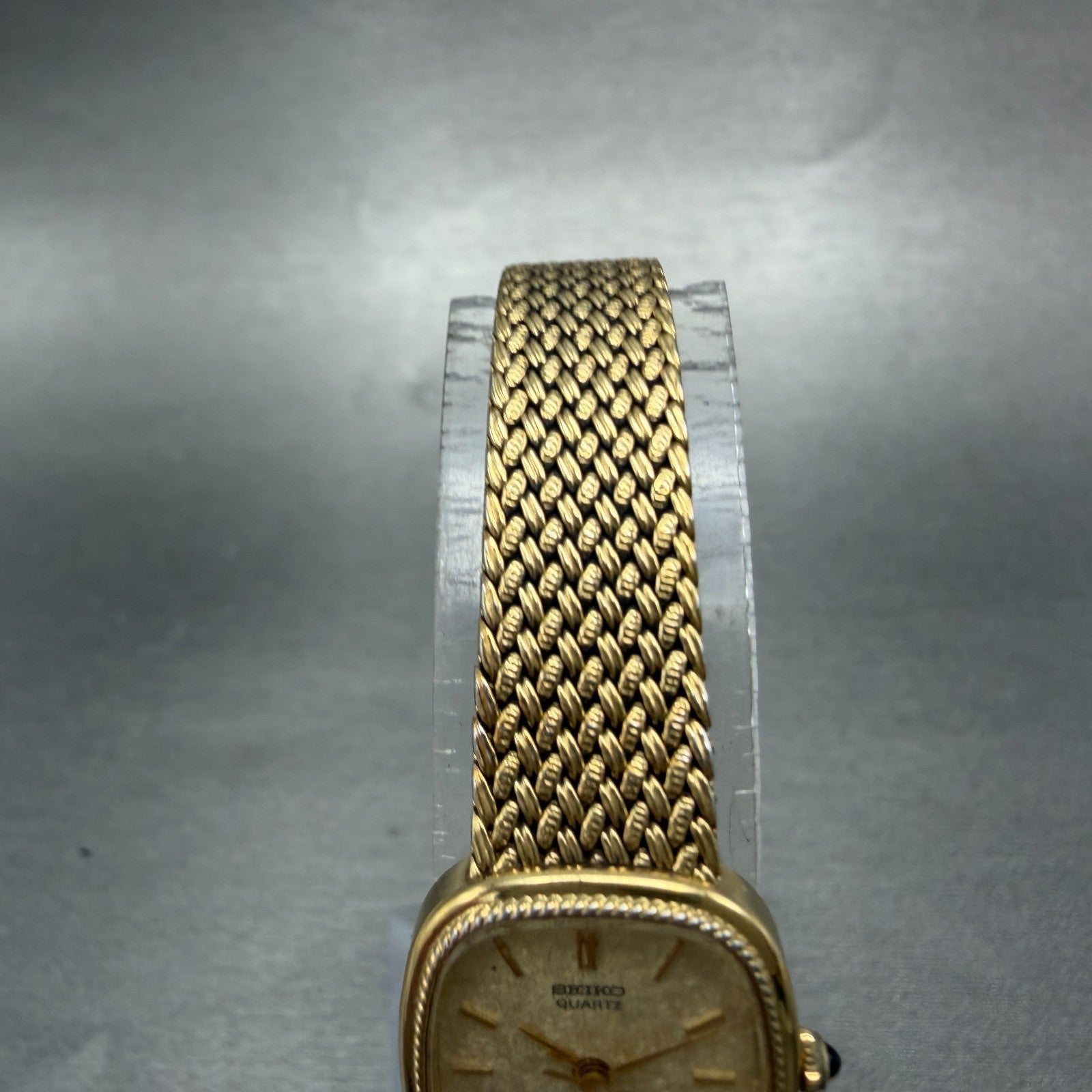 Seiko Exceline Watch Women 18mm Champagne Dial Gold Tone 1221-5410 New Battery4