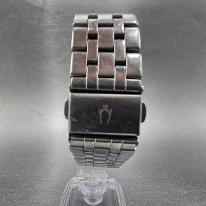 Bulova Freemason Tank Watch Men 30mm Black Dial Steel Rectangle PARTS8