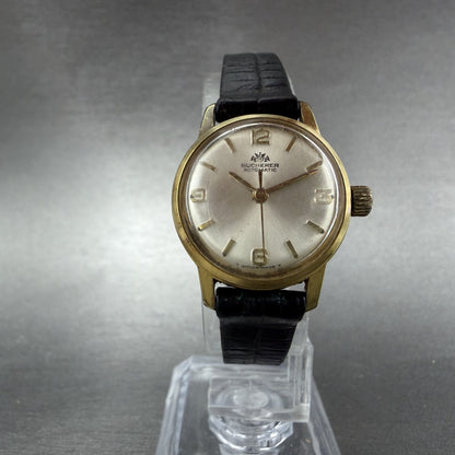 Bucherer Automatic Watch Women 23mm Silver Dial Gold Plated Runs Vintage5