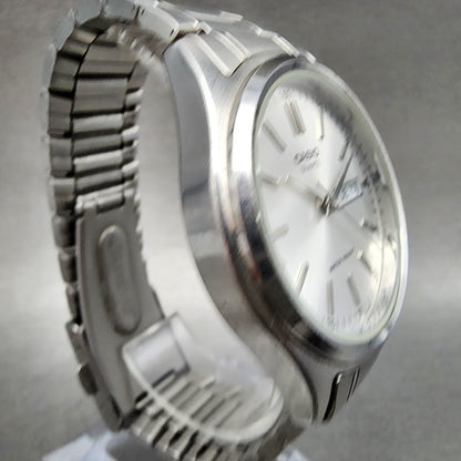 Casio Watch Men 37mm Silver Dial Silver Tone Daydate MTP1239DJ New Battery3