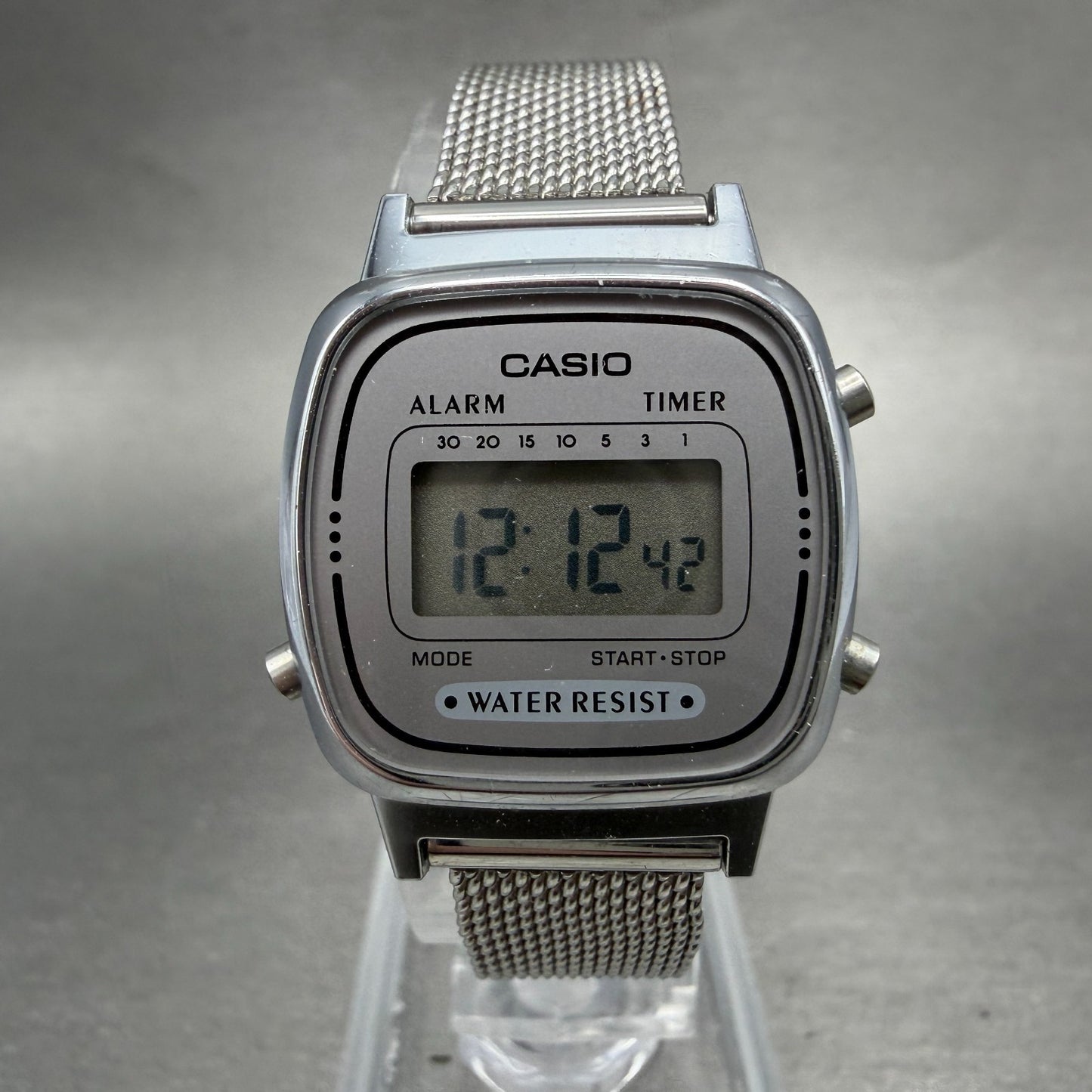 Casio Digital Watch Women 22mm Silver Alarm Chrono Daydate LA670WE New Battery0