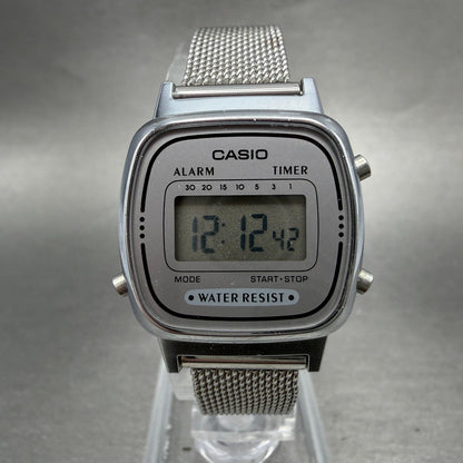 Casio Digital Watch Women 22mm Silver Alarm Chrono Daydate LA670WE New Battery0