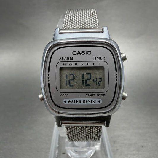 Casio Digital Watch Women 22mm Silver Alarm Chrono Daydate LA670WE New Battery0