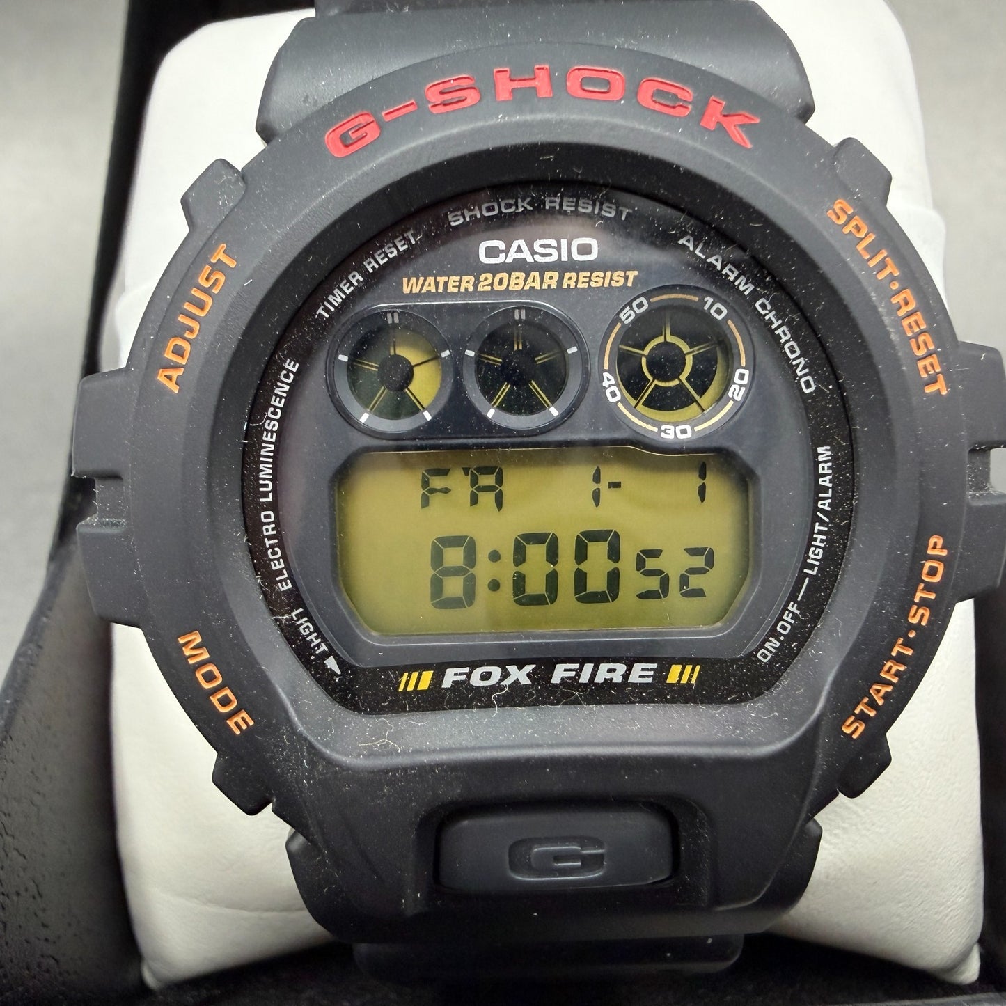 Casio G-Shock DW-6900B Watch Men 50mm Digital LCD Black Tone Alarm Chrono Works1
