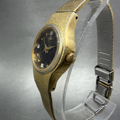 Seiko Watch Women 20mm Black Dial Gold Tone Round 8Y21-0020 New Battery2