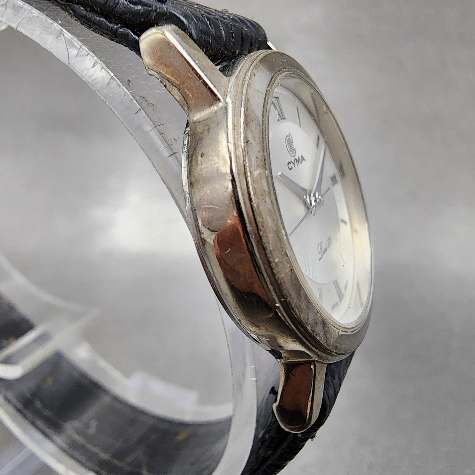 Cyma Louis XV Watch Women 24mm White Dial Silver Tone Round 726 New Battery3