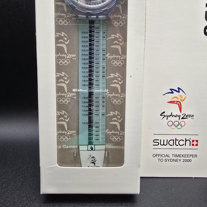 Swatch Scuba 200 Touch Pad Watch Men 38mm Blue Sydney 2000 Olympic SDZ104 NOS8