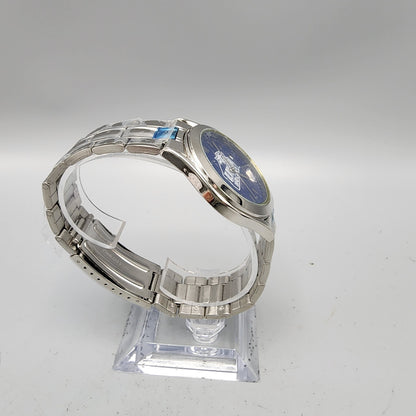 Bulova TFX Watch Men 37mm Blue Dial Steel Round New battery UNH Hockey 36B04