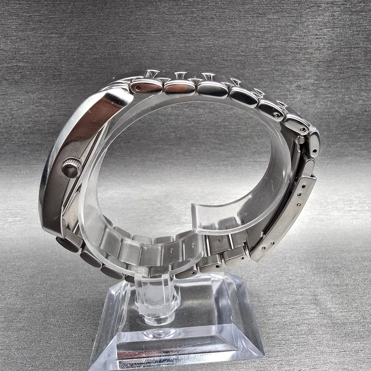 Fossil Arkitekt Tank Watch Men 29mm Silver Dial Silver Date PR-5266 New Battery6