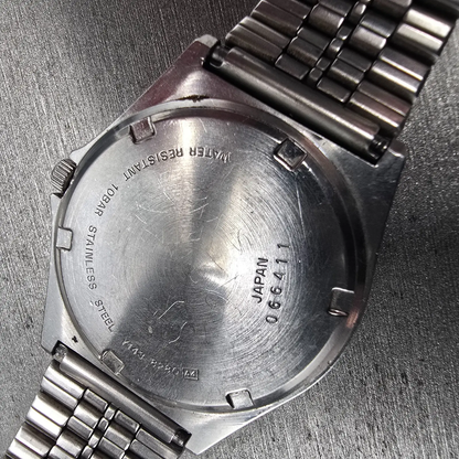 Seiko Alba Watch Men 34mm Silver Dial Silver Tone Daydate Y143-8280 New Battery10