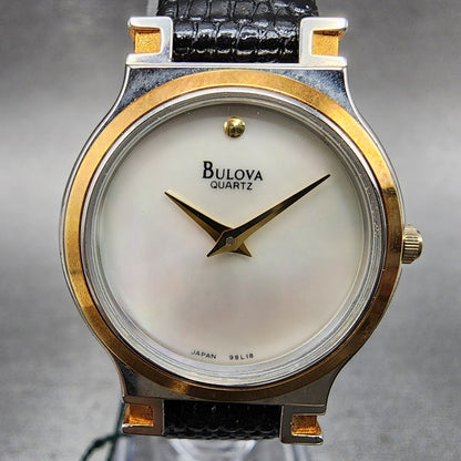 Bulova Watch Women 26mm MOP Dial Two Tone Round 98A15 NOS  New battery2