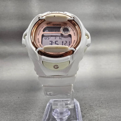 Casio Baby-G BG-169G Watch Women 43mm Rose Gold Dial White Chrono Alarm New Batt5