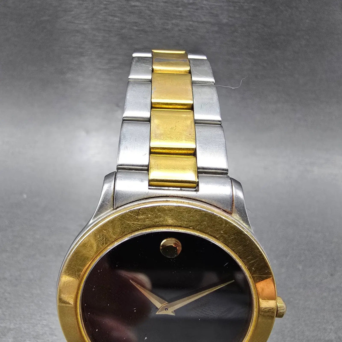 Movado Museum junior sport Watch Men 38mm Black Dial Two Tone 81.D1.862.2 NewBat4