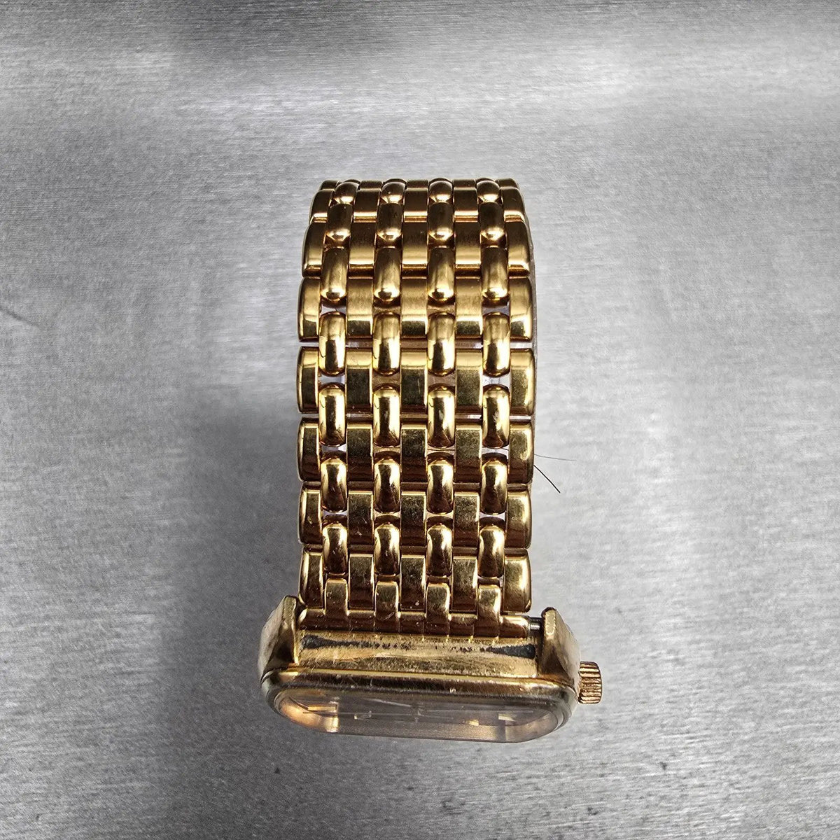 Seiko SQ Tank Watch Men 31mm Brown Dial Gold Tone Daydate 2633-5029 New Battery4