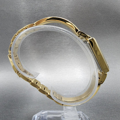 Bulova Tank Watch Women 18mm MOP Dial Gold Tone Diamond Accents New Battery8
