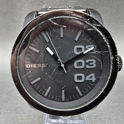 Diesel Watch Men 46mm Black Dial Black Tone Round DZ-1371 New Battery0