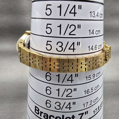 Seiko Watch Women 17mm Cream Dial Gold Tone Oval 1100-5310 Manual Wind Works VTG9
