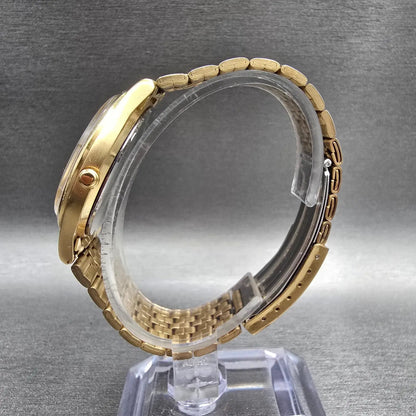 Seiko Railroad Approved Watch Men 35mm White Dial Gold Daydate 7N43-8A39 New Bat7