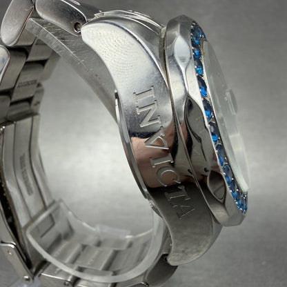 Invicta Grand Diver Watch Women 38mm Silver Dial Steel Gem Set Date Automatic3