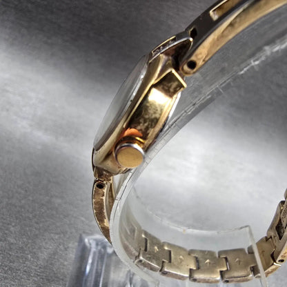 Seiko Watch Women 20mm MOP Dial Gold Diamonds Round 1N00-0GN0 New Battery2