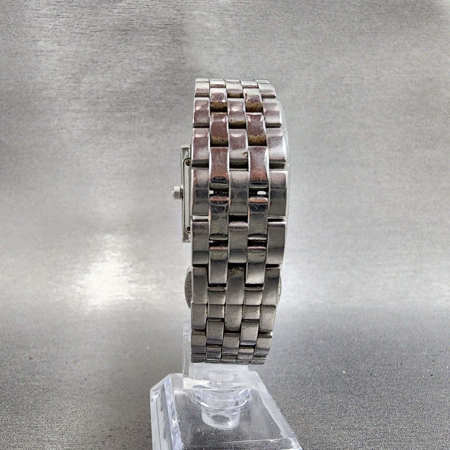 Tourneau Tank Watch Women 22mm Silver Dial Silver Tone Rectangle PARTS8