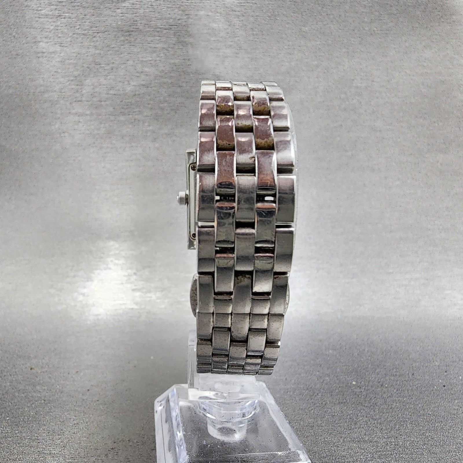 Tourneau Tank Watch Women 22mm Silver Dial Silver Tone Rectangle PARTS8