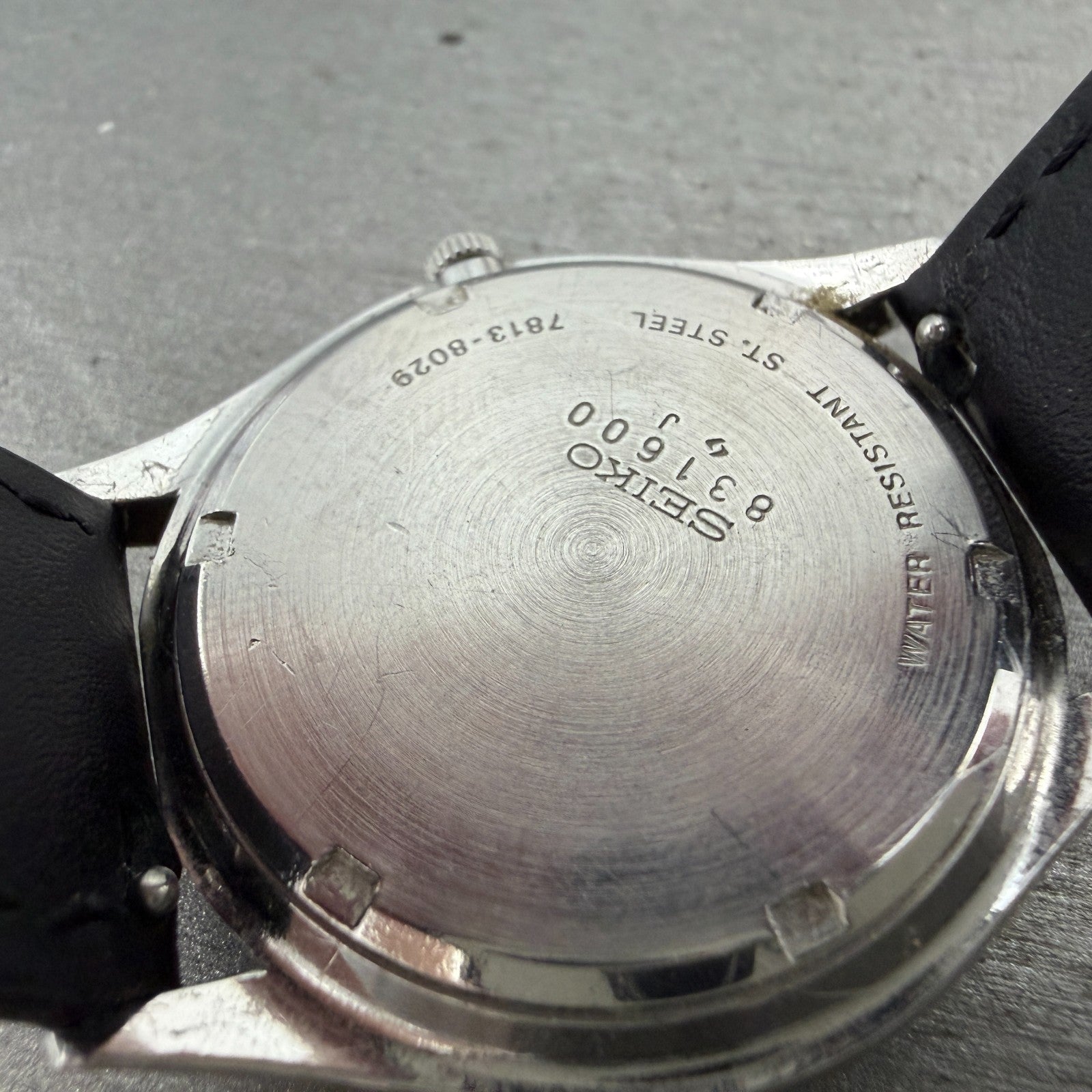 Seiko SQ Watch Men 34mm Silver Dial Silver Tone Daydate READ!! 7813-8029 NewBatt10