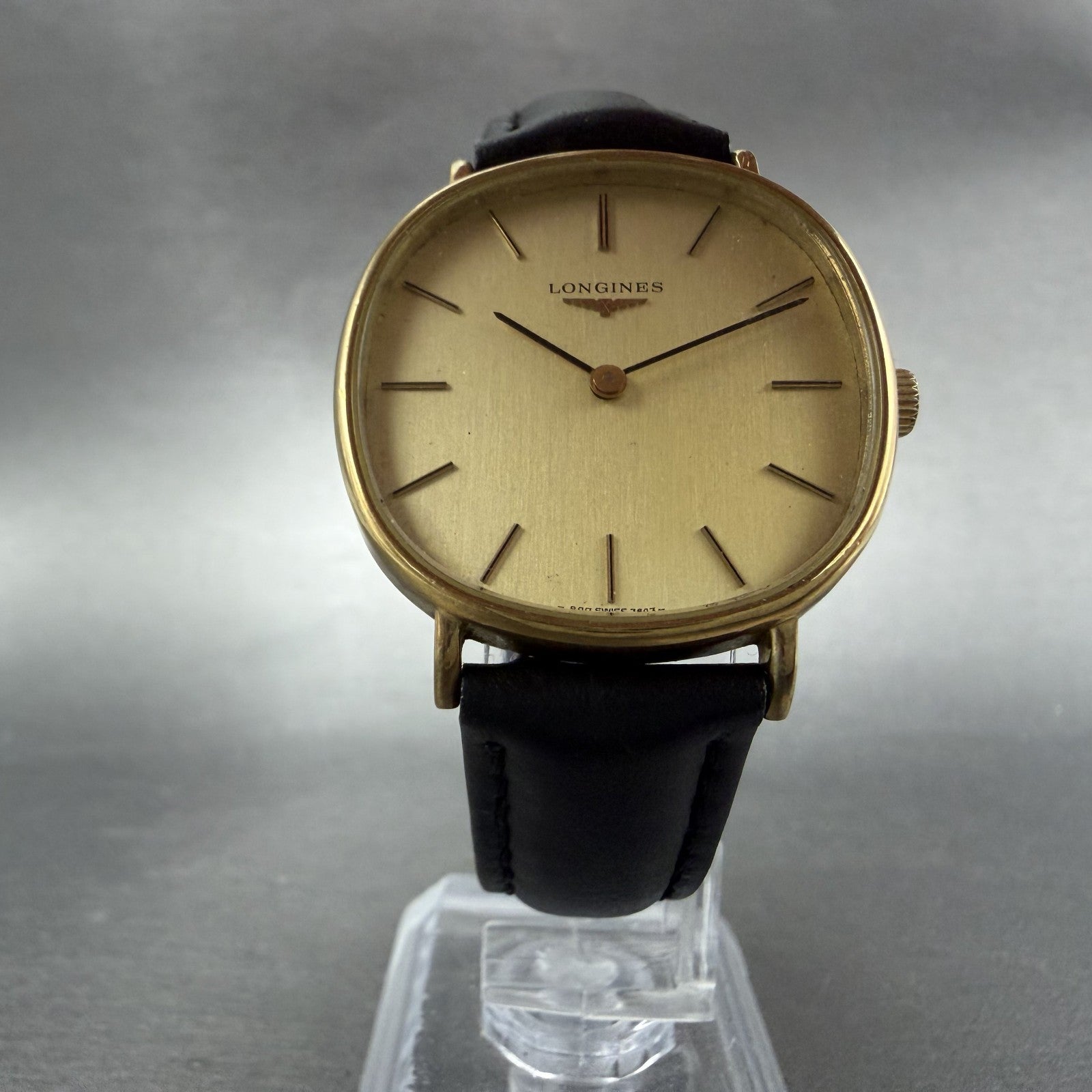 Longines Watch Men 32mm Gold Dial Gold Plated Manual Wind Runs 3643 847 Runs VTG5