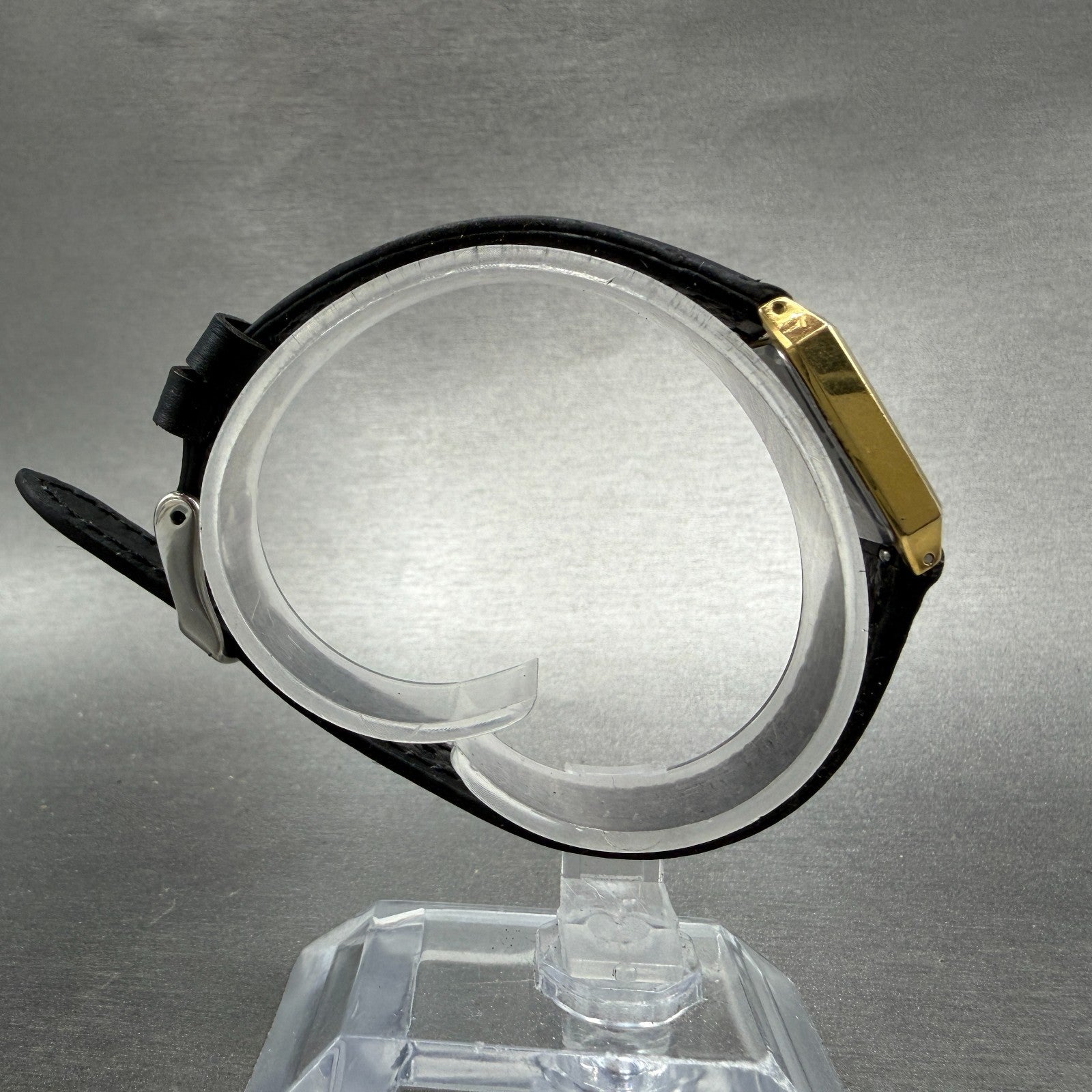 Seiko Tank Watch Women 19mm Black Dial Gold Tone Rectangle 4n21-5090 New Battery8
