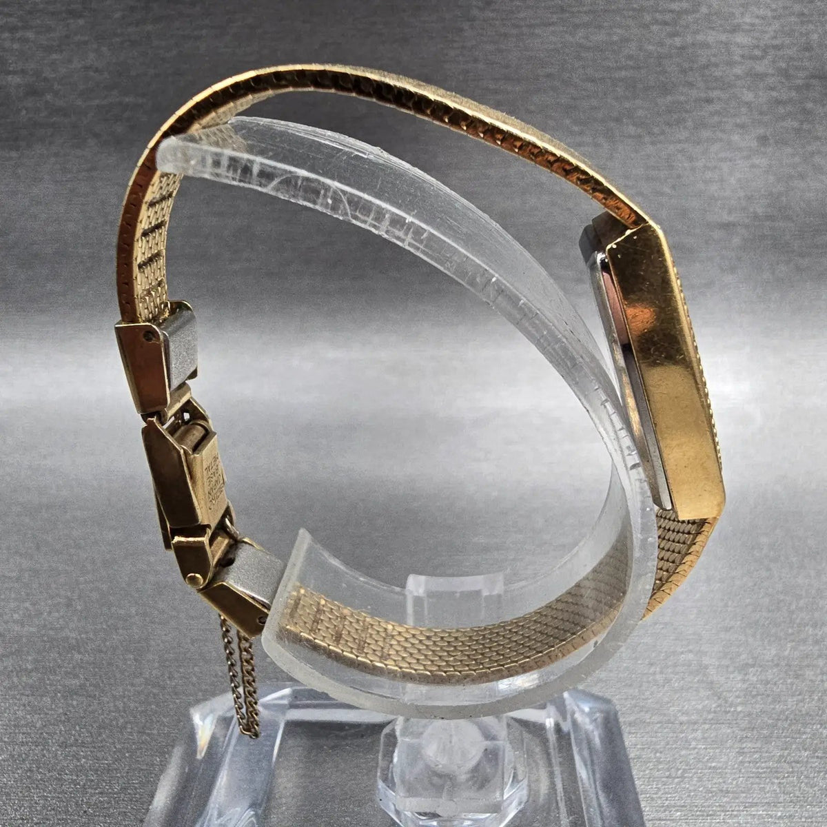 Seiko Watch Women 13mm Brown Dial Gold Oval 1320-5279 New Battery Vintage8