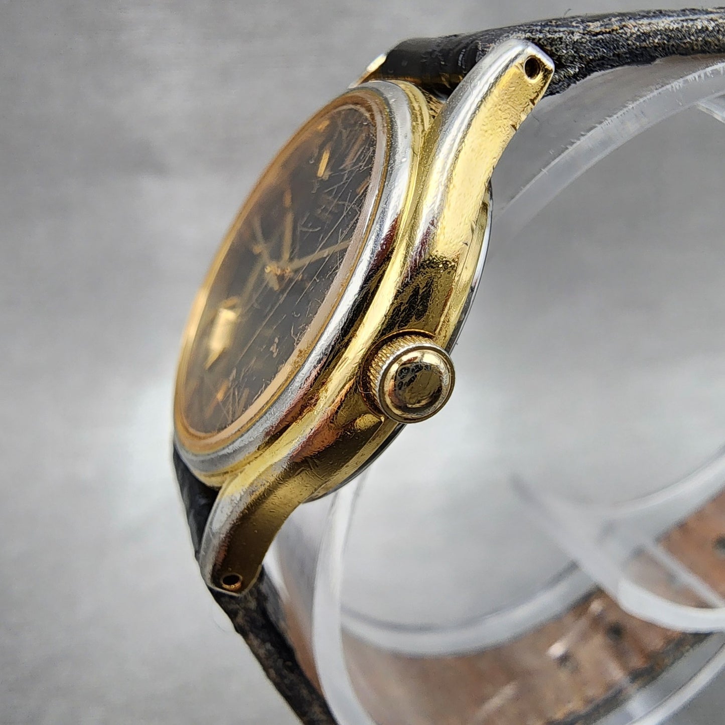 Seiko Watch Women 25mm Black Dial Gold Tone Date Round 7n820100 New Battery2