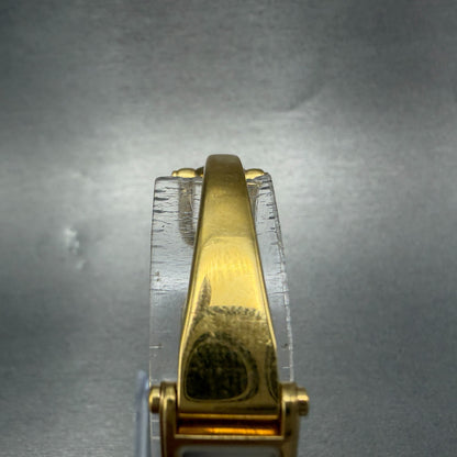 Gucci 1500L Tank Watch Women 12mm MOP Dial Gold Rectangle Bangle New battery ABC4