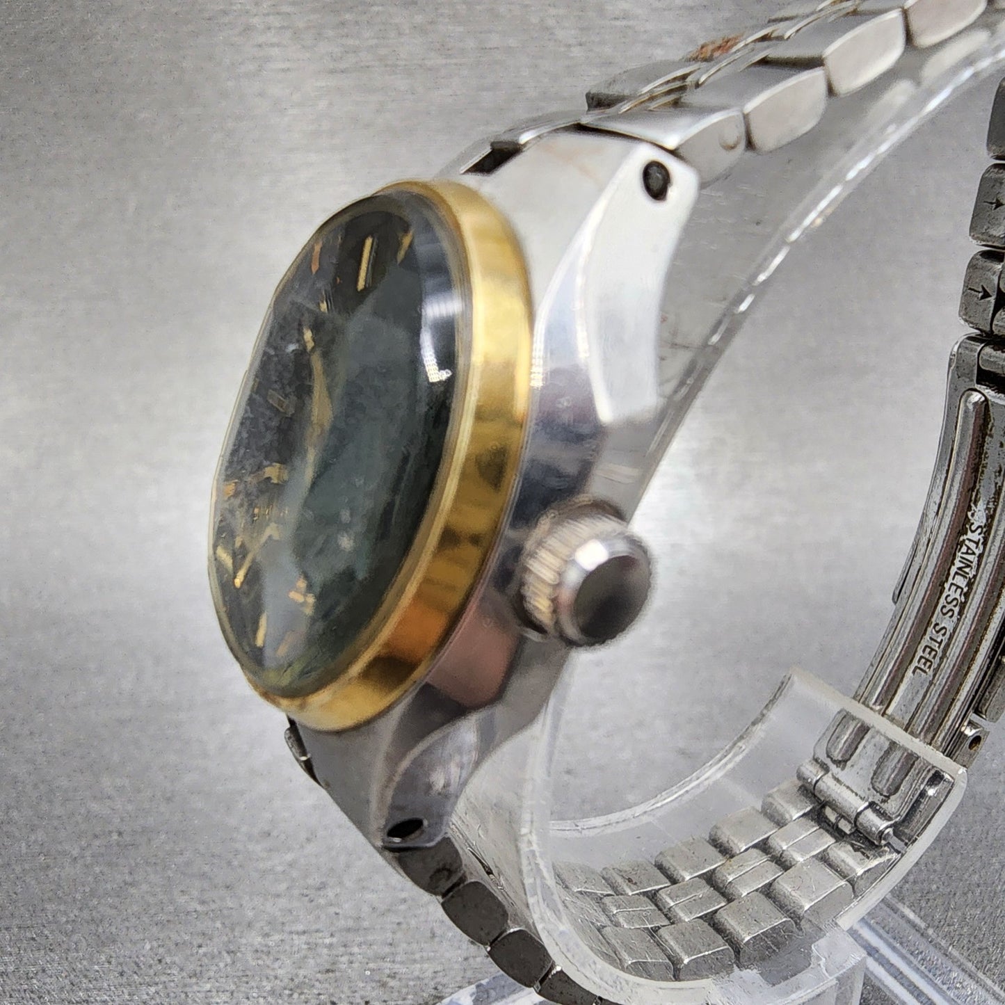 Seiko Automatic Watch Women 26mm Green Dial Two Tone Daydate 22060320 Runs3