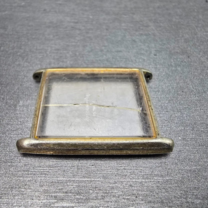 Seiko 6020-5059 Watch Case Gold Tone Rectangle 25mm Vintage3