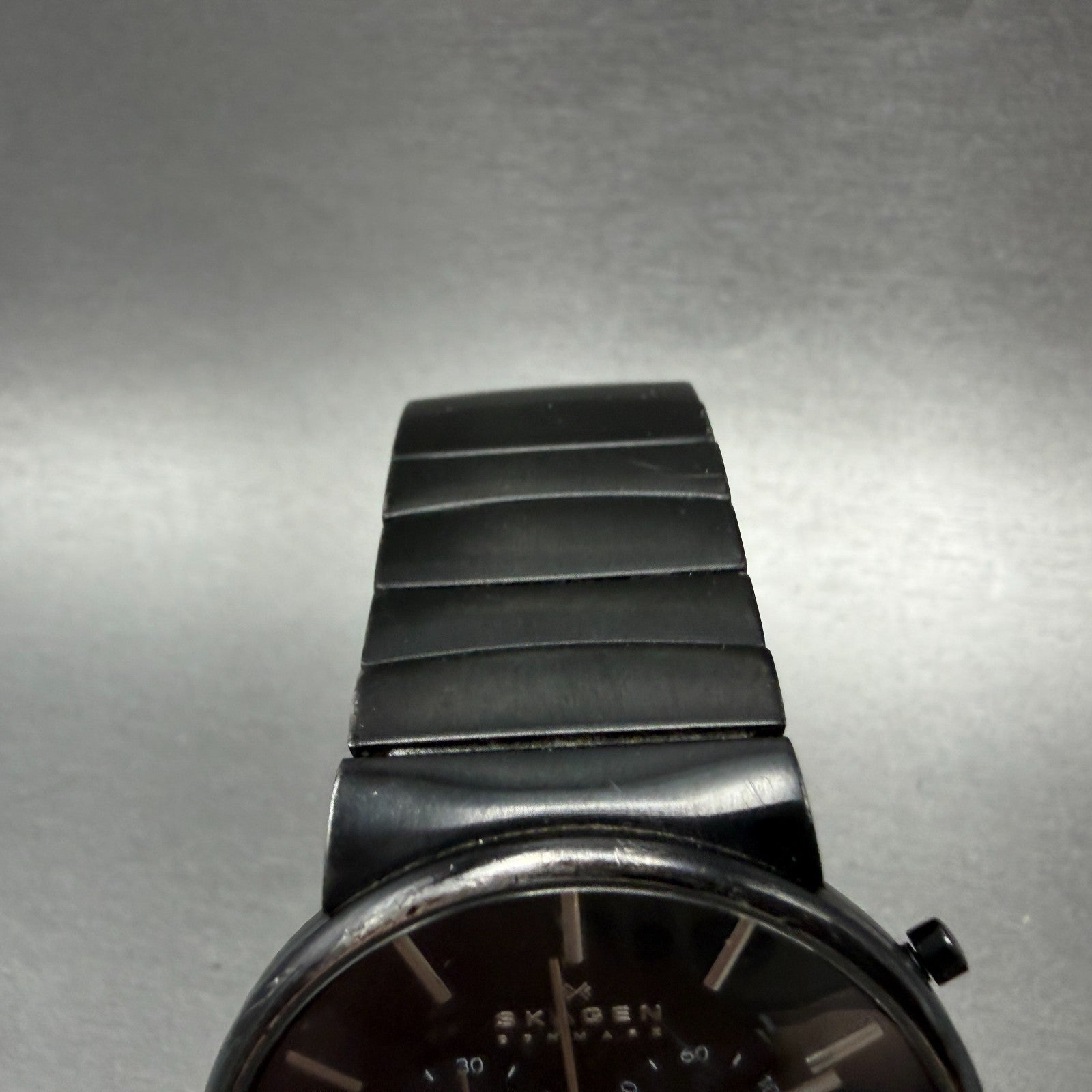 Skagen Chronograph Watch Men 40mm Black Dial Black Tone Round SKW6110 New batt4