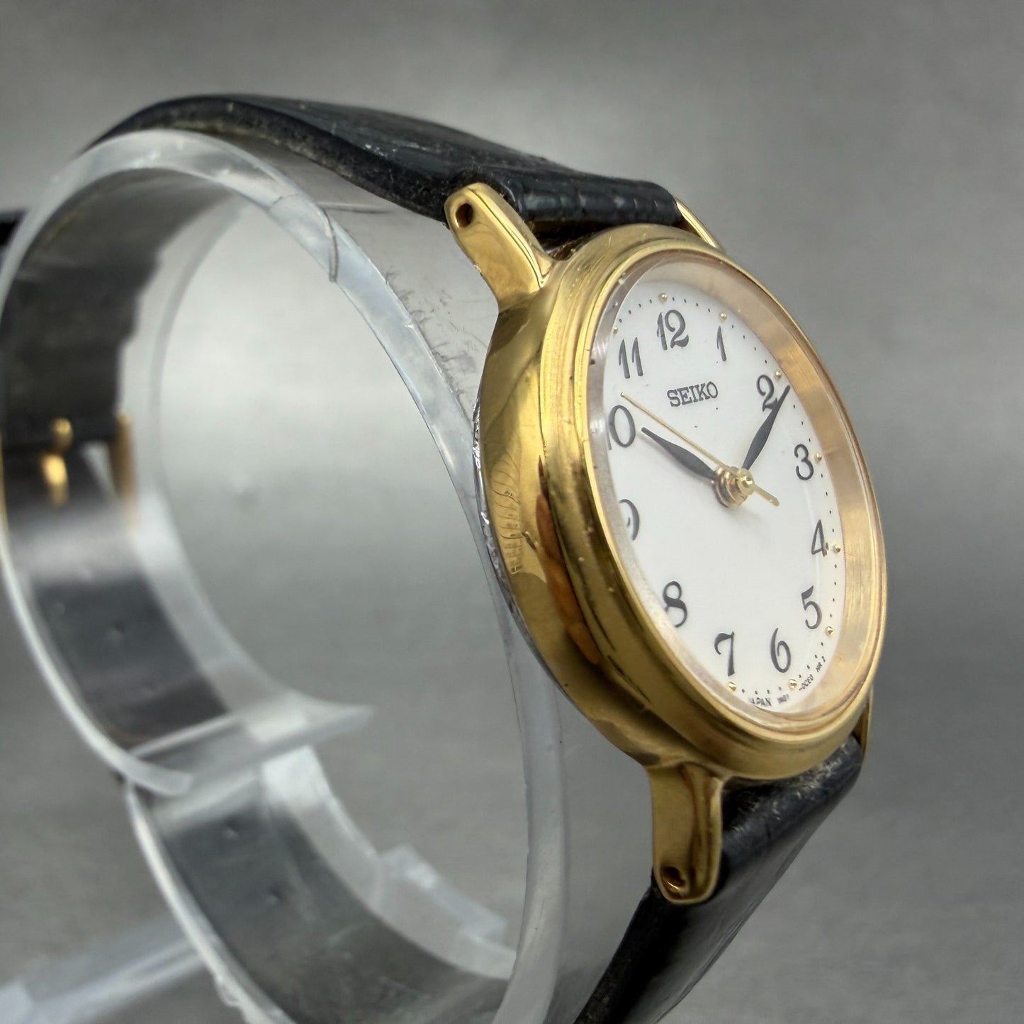 Seiko Watch Women 23mm White Dial Gold Tone Round 1N01-0BA0 New Battery Vintage3