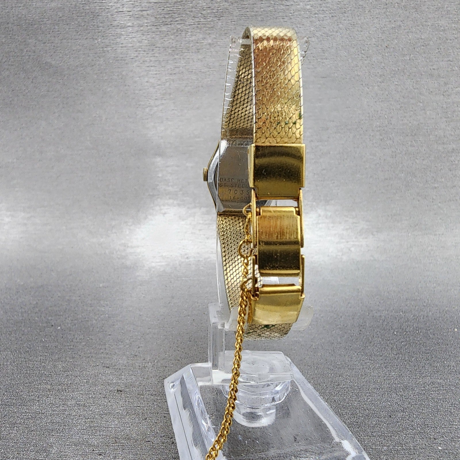 Seiko Watch Women 19mm Champagne Dial Gold Tone Round 160079 New Battery7