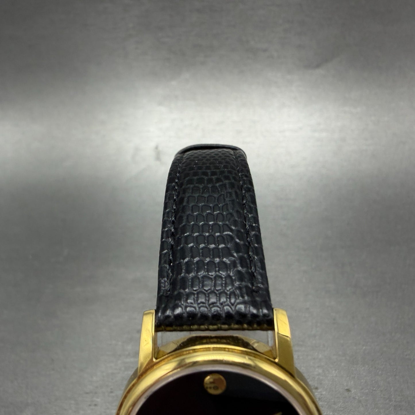 Movado Muesem Watch Women 27mm Black Dial Gold Tone Round 2100006 New Battery4