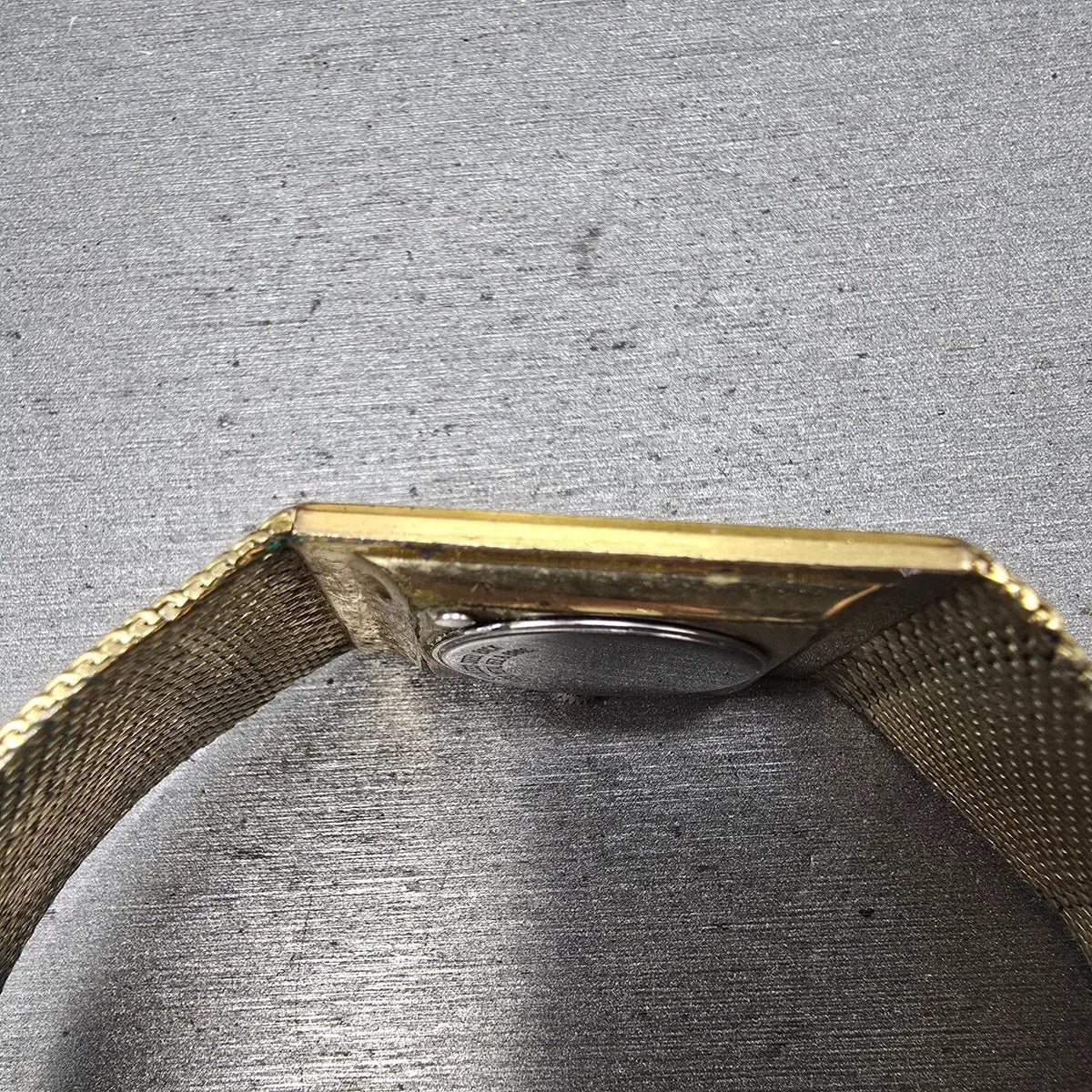 Longines Tank Watch Men 25mm Gold Dial Gold Tone Oval Rectangle L960.2 PARTS6