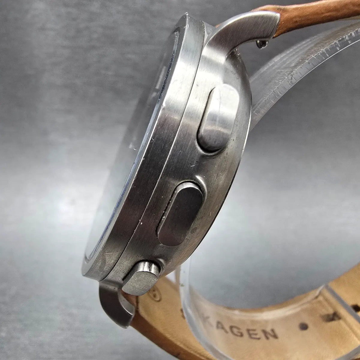 Skagen Connected Watch Men 42mm Gray Dial Silver Tone SKT1104 New Battery KL2