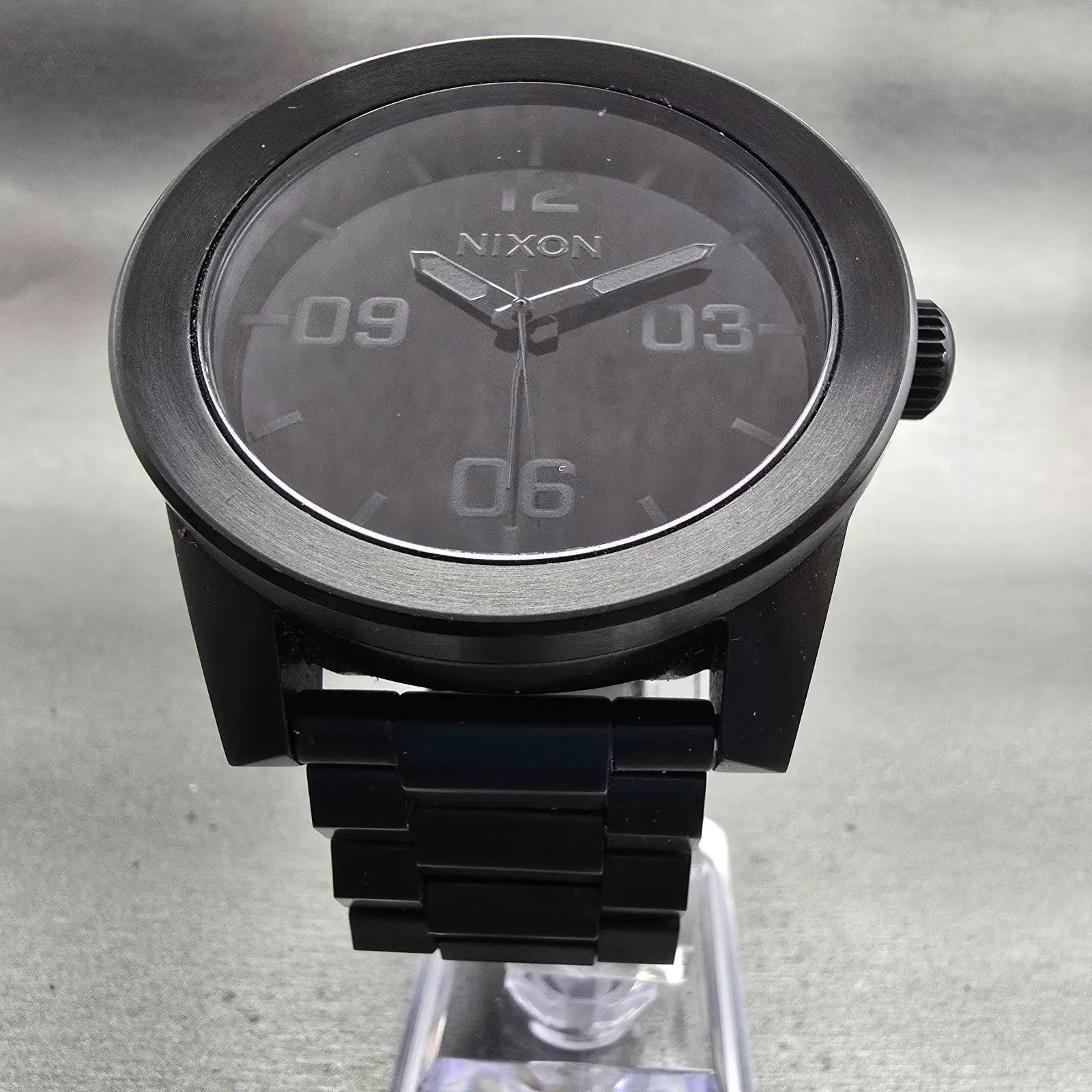 Nixon The Corporal Watch Men 48mm Black Dial Black Tone Round New Battery5