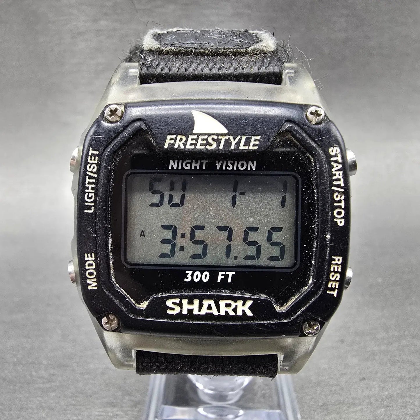 Freestyle Shark Watch Men 36mm Black Alarm Chrono Daydate Digital NewBat0