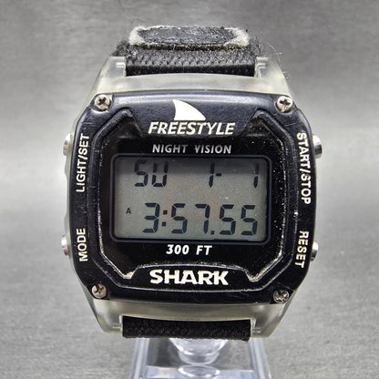 Freestyle Shark Watch Men 36mm Black Alarm Chrono Daydate Digital NewBat0