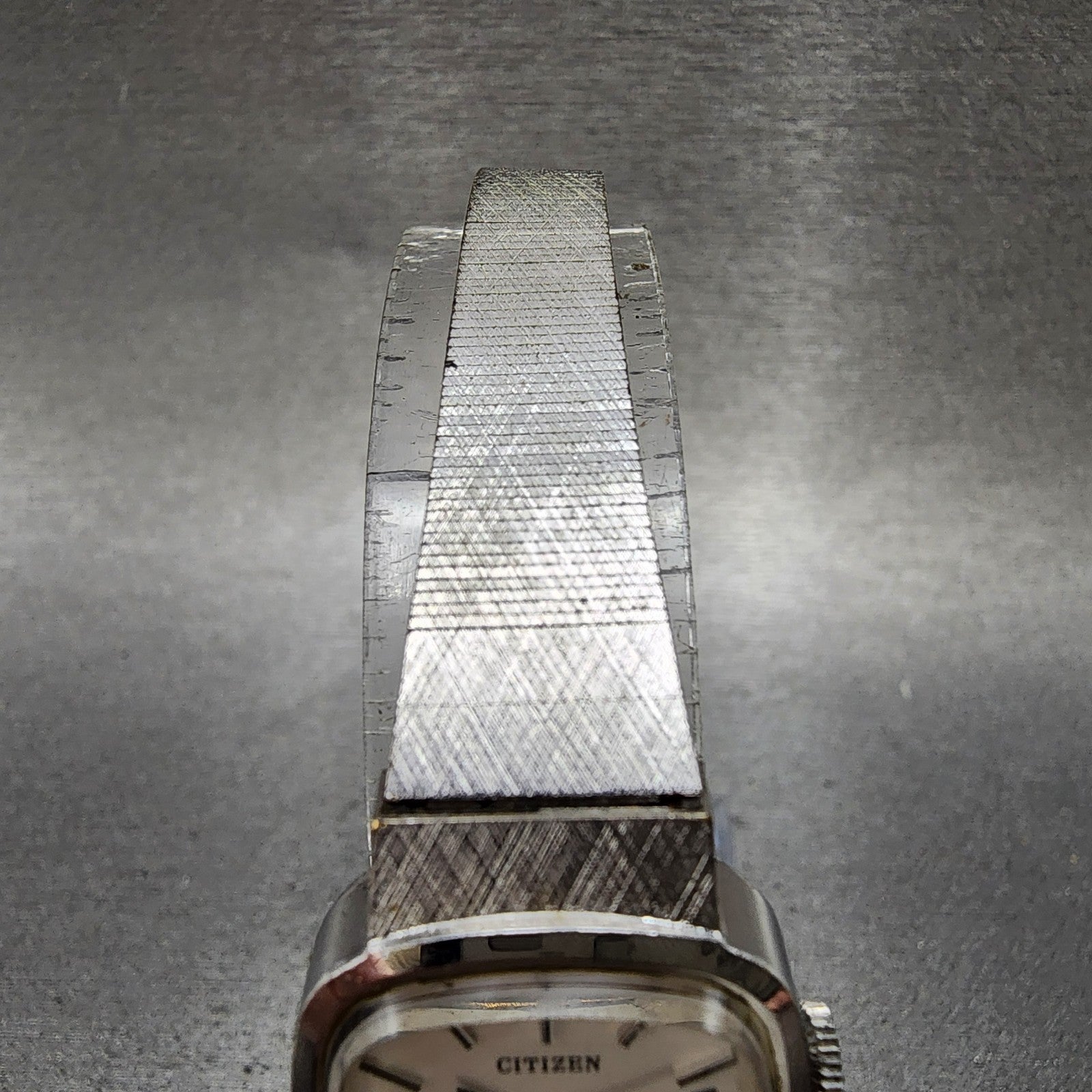 Citizen Automatic Watch Women 21mm White Dial Silver Tone Rectangle Runs VTG4
