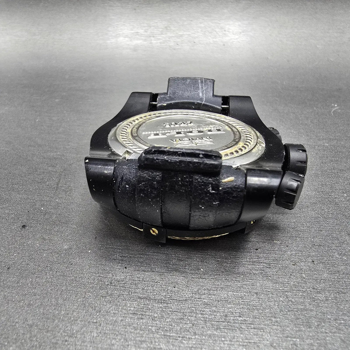 Invicta Reserve Bolt Zeus Chronograph Watch Men 53mm Black Dial Black Gold READ10