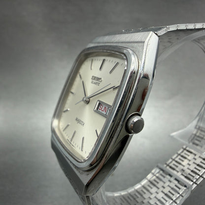 Seiko Majesta Watch Men 31mm Silver Dial Silver Tone Daydate 9533-5010 New Batt2