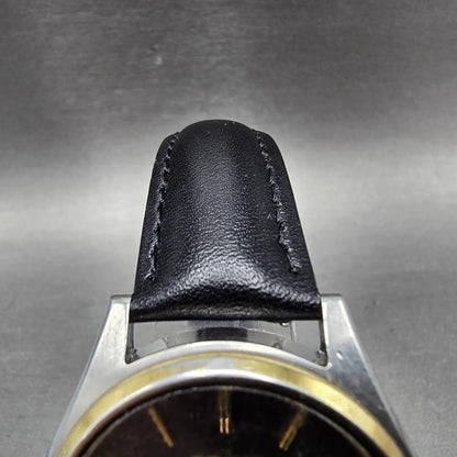 Seiko Solar Watch Men 37mm Gray Dial Two Tone Daydate Round V158-0AA0 Runs CIKL4