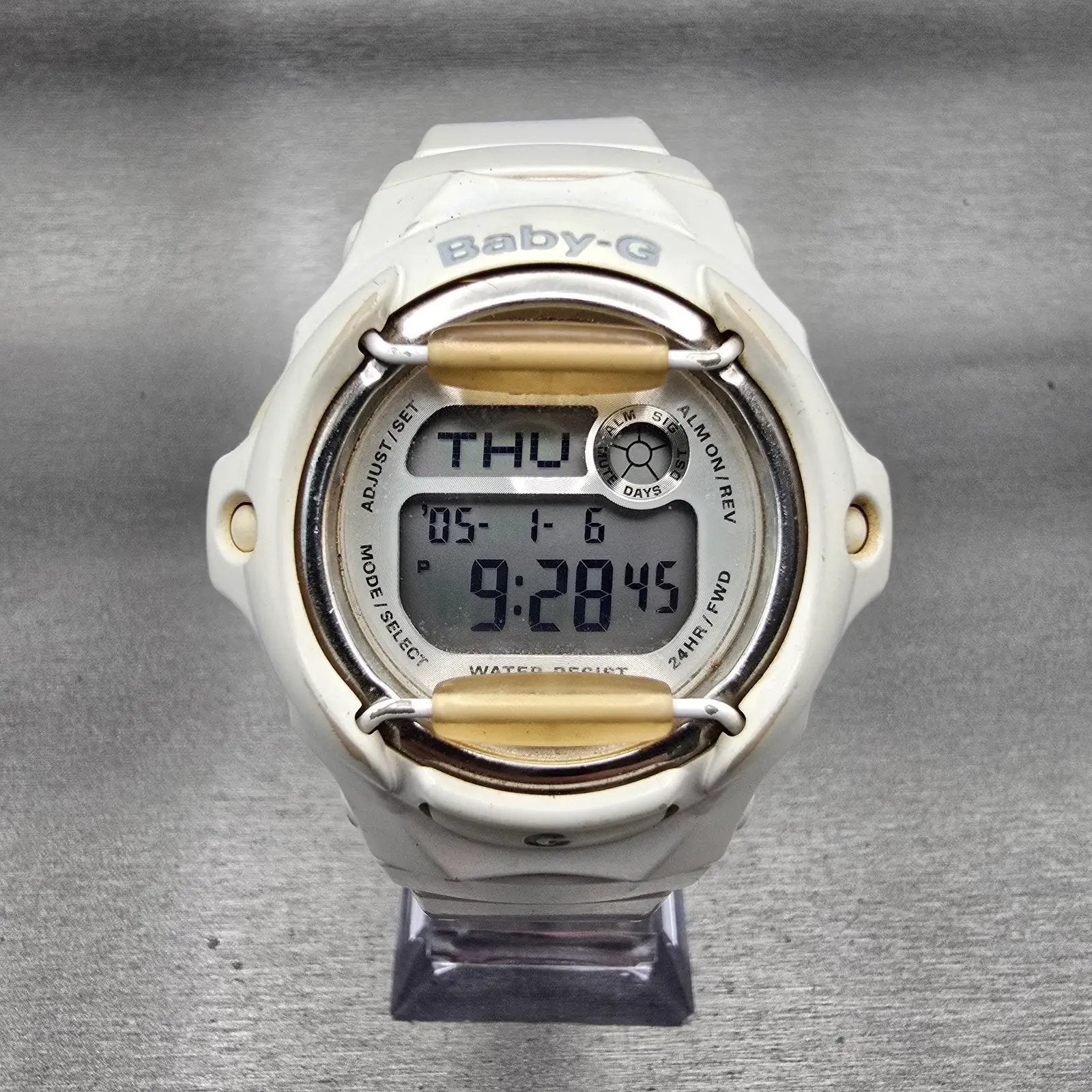Casio Baby-G BG-169R Watch Women 43mm White Dial White Alarm Chrono New BatteryL0