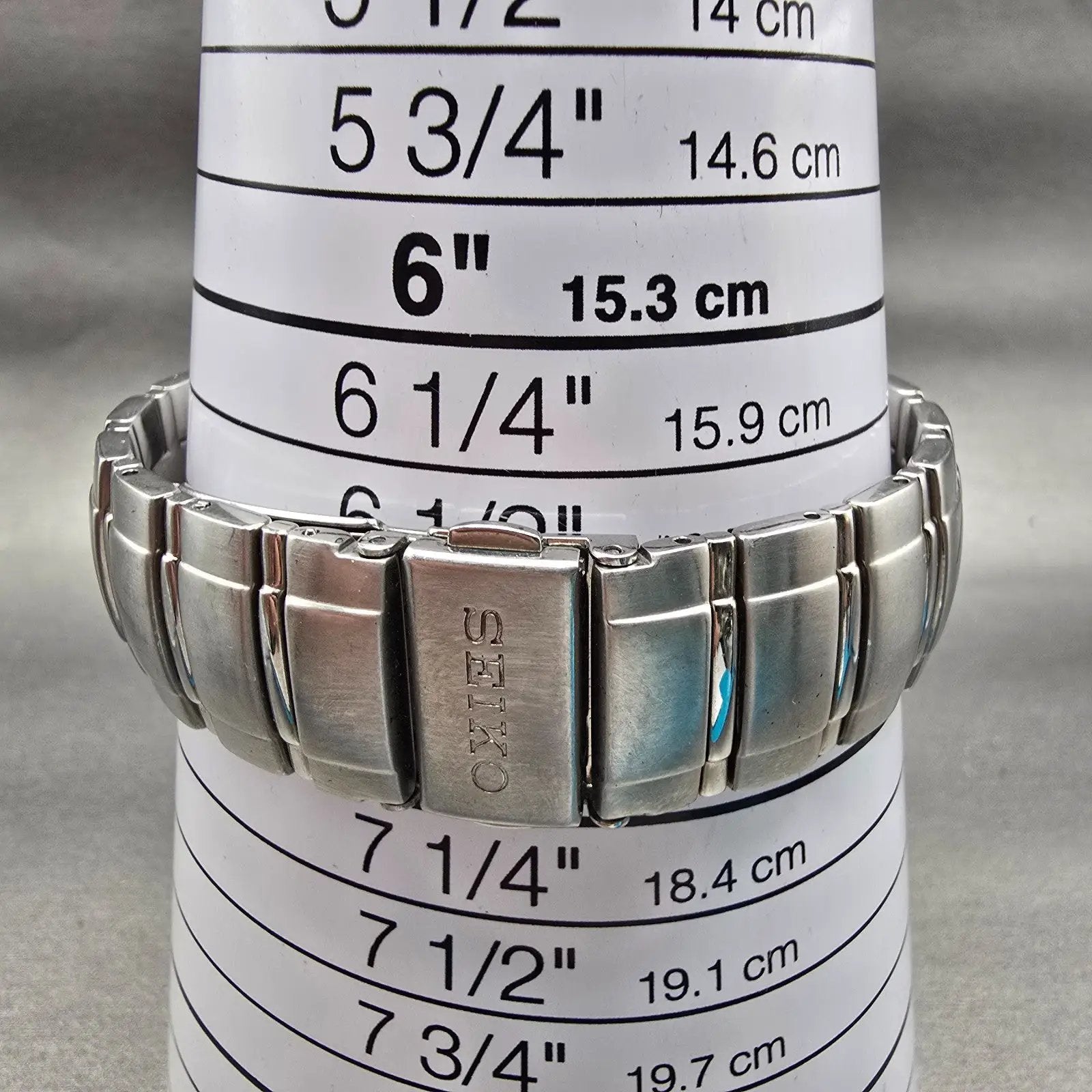 Seiko Watch Men 35mm Blue Dial Silver Tone Date Round V739-0B30 New Battery9